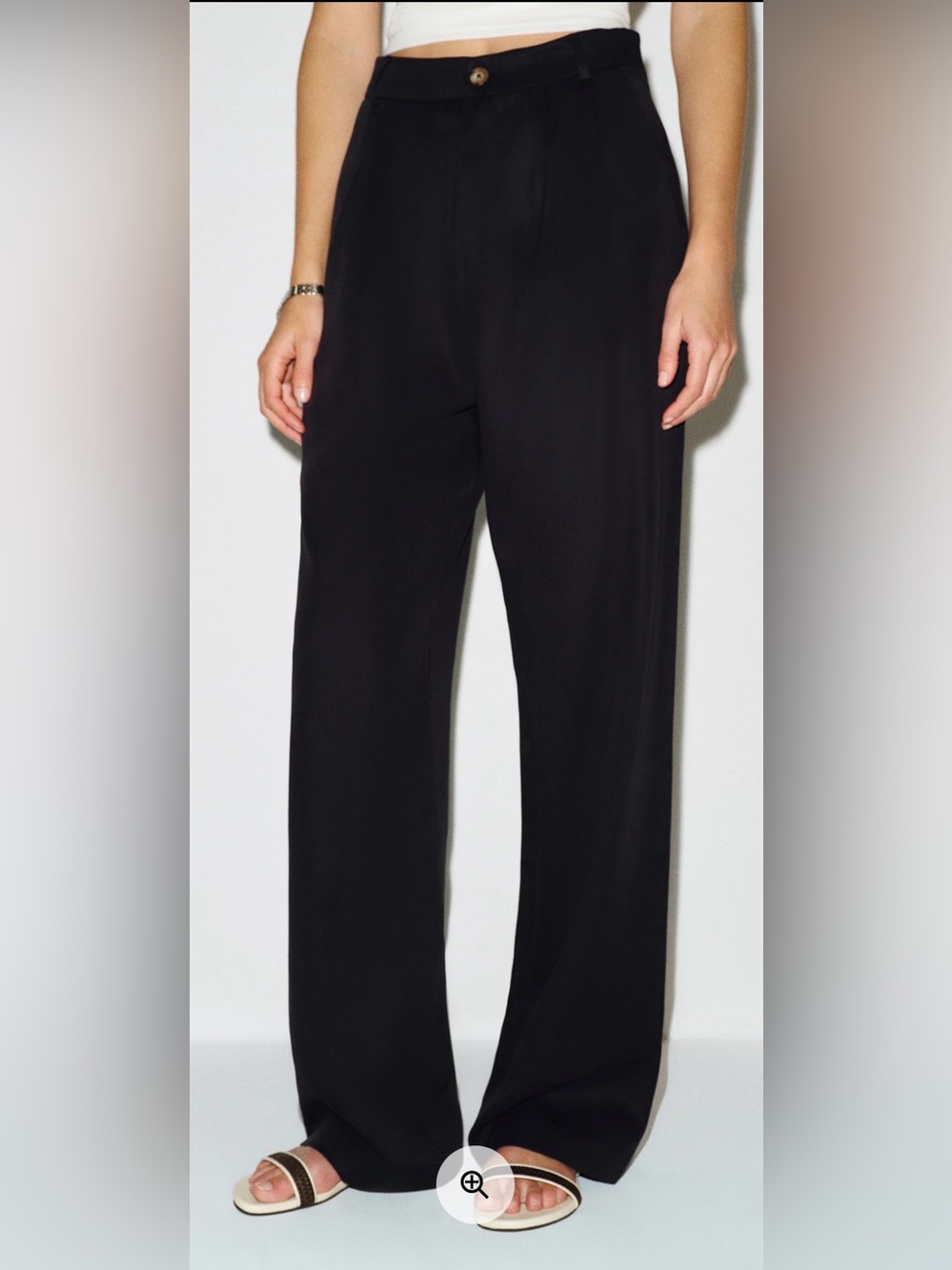 Reformation Black Wide Leg Pants size 8